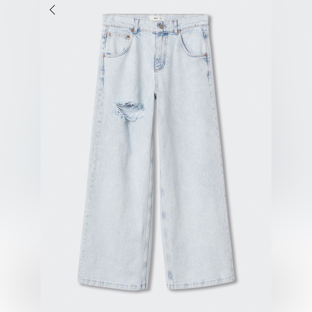 Mango Light Blue Distressed Women's Jeans